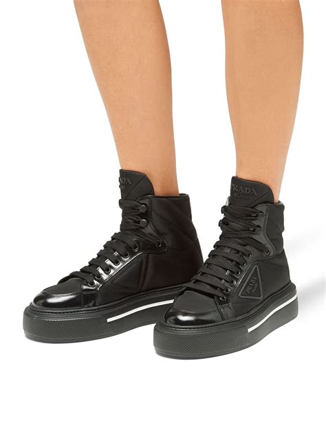 prada high top sneakers women's